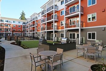 Outdoor bbq and seating space